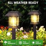 Benany Solar Pathway Lights Outdoor, 12 Pack Upgraded LED Waterproof Solar Outdoor Lights, Outside Driveway Garden Landscape Walkway Path Yard Lawn Decor