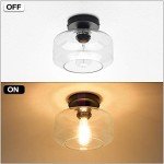 Industrial Semi Flush Mount Ceiling Light Fixture
