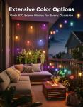 Govee Outdoor Clear Bulb String Lights, 96ft RGBWIC Outdoor Lights with 30 Dimmable Warm White LED Bulbs, 111 Scene Modes for Patio, Backyard, IP67 Waterproof, Works with Alexa, Google & Matter