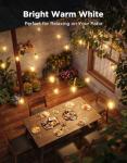 Govee Outdoor Clear Bulb String Lights, 96ft RGBWIC Outdoor Lights with 30 Dimmable Warm White LED Bulbs, 111 Scene Modes for Patio, Backyard, IP67 Waterproof, Works with Alexa, Google & Matter