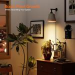 Bstrip Hanging Grow Lights for Indoor Plants, 25W Full Spectrum, 4H/9H/14H Timer, 3000K Wall-Mounted Decorative Plant Light with 9.8FT Power Cord, Ideal for Tall Plants, Flowers and Potted Trees