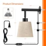 Bstrip Hanging Grow Lights for Indoor Plants, 25W Full Spectrum, 4H/9H/14H Timer, 3000K Wall-Mounted Decorative Plant Light with 9.8FT Power Cord, Ideal for Tall Plants, Flowers and Potted Trees