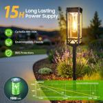KOOPER Taller Solar Pathway Lights Outdoor, 8 Pack Upgraded Brighter Solar Garden Lights Solar Powered, Up To 15 Hours Outdoor Solar Lights for Yard Landscape Lighting Path Walkway Driveway Sidewalk