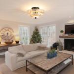 GloMuse Ceiling Lights Semi Flush Mount Ceiling Light Brown Glass Chandeliers Black Base Modern Lighting Light Fixture Suitable for Living Room Kitchen Bedroom Hallway (Bulb Not Included)