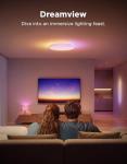 Govee Smart Ceiling Light 4300LM, RGBIC LED Ceiling Light Fixture Works with Matter, Flush Mount Light Fixture, DIY Colors, 2700K-6500K Dimmable for Bedroom, Living Room, 15 Inch, 1 Pack