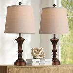 Retro Table Lamps Set of 2 Nightstand Lamp for Bedroom Vintage Rustic Table Lamps for Living Room Traditional Nightstand Bedside Lamps Bulb NOT Included