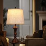 Retro Table Lamps Set of 2 Nightstand Lamp for Bedroom Vintage Rustic Table Lamps for Living Room Traditional Nightstand Bedside Lamps Bulb NOT Included