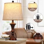 Retro Table Lamps Set of 2 Nightstand Lamp for Bedroom Vintage Rustic Table Lamps for Living Room Traditional Nightstand Bedside Lamps Bulb NOT Included