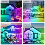 300Ft Outdoor LED Strip Lights Waterproof,Music Sync RGB IP68 Outside Led Light Strips Waterproofs with App and Remote,Exterior Led Rope Lights Waterproof for Deck,Balcony,Roof,Garden,Pool