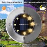 Solar Ground Lights, Waterproof Solar Garden Lights, Upgraded Outdoor Garden Waterproof Bright in-Ground Lights, Landscape Lighting for Pathway,Yard,Deck,Lawn,Patio,Walkway (16 Pack Warm Light)