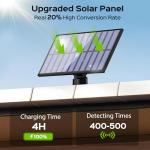 Adiding Solar Outdoor Lights, 202 LEDs Flood Lights with 16.4 ft Cable, Remote Control Solar Motion Sensor Outdoor Lights, 3 Modes Solar Powered Security Lights for Outside Patio, Yard, Garage, 2 Pack