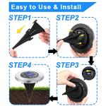 Solar Ground Lights, Waterproof Solar Garden Lights, Upgraded Outdoor Garden Waterproof Bright in-Ground Lights, Landscape Lighting for Pathway,Yard,Deck,Lawn,Patio,Walkway (16 Pack Warm Light)