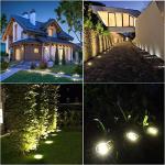 Solar Ground Lights, Waterproof Solar Garden Lights, Upgraded Outdoor Garden Waterproof Bright in-Ground Lights, Landscape Lighting for Pathway,Yard,Deck,Lawn,Patio,Walkway (16 Pack Warm Light)