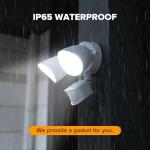 LUTEC 32W 3500 Lumen LED Security Lights Motion Sensor Light Outdoor, 5000K Daylight, IP65 Waterproof, Dusk to Dawn, Motion Detector Flood Light for Garage, Yard, Porch-White