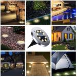 Solar Ground Lights, Waterproof Solar Garden Lights, Upgraded Outdoor Garden Waterproof Bright in-Ground Lights, Landscape Lighting for Pathway,Yard,Deck,Lawn,Patio,Walkway (16 Pack Warm Light)