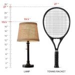 Oneach 19.5" Small Table Lamp for Bedroom - Bedside Lamps for Nightstand, Black Table Lamp for Living Room with Fabric Shade, Desk Reading Lamp for Kids Room Living Room Office Dorm