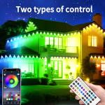100FT Permanent Outdoor Lights - Waterproof Smart LED RGB Eaves Lights with App/Remote Control, Music Sync & DIY Scenes, Perfect for Christmas, Halloween, Parties & Daily Decor, Ideal for House Roof