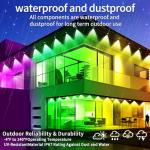 100FT Permanent Outdoor Lights - Waterproof Smart LED RGB Eaves Lights with App/Remote Control, Music Sync & DIY Scenes, Perfect for Christmas, Halloween, Parties & Daily Decor, Ideal for House Roof