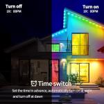 100FT Permanent Outdoor Lights - Waterproof Smart LED RGB Eaves Lights with App/Remote Control, Music Sync & DIY Scenes, Perfect for Christmas, Halloween, Parties & Daily Decor, Ideal for House Roof