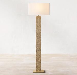 Sassanid OEM Contemporary Design Solid Brass  Sensuous Texture Vouvrray Floor Lamp