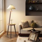 Floor lamp, bedroom bedside table, shelf, integrated desk lamp,