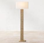 Sassanid OEM Contemporary Design Solid Brass  Sensuous Texture Vouvrray Floor Lamp