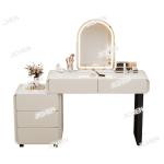 Cream wind rock slab solid wood dresser chest cabinet integrated with lamp makeup table bedroom modern
