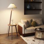 Floor lamp, bedroom bedside table, shelf, integrated desk lamp,