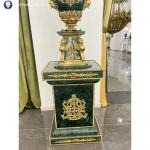 European and American style luxury villa mansion floor lamp pure copper ceramic French lighting lobby luxury Czech crystal lamps