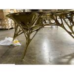 Lotus console desk lamp luxury pure copper special-shaped decorative coffee table villa outdoor balcony tables and chairs