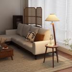Floor lamp, bedroom bedside table, shelf, integrated desk lamp,