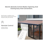 Electric Full Box Awning Aluminum Frame Tarpaulin Retractable Canopy Roof With LED Light Outdoor Patio Awning
