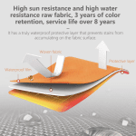 Electric Full Box Awning Aluminum Frame Tarpaulin Retractable Canopy Roof With LED Light Outdoor Patio Awning