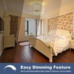 4-Light 14.4'' Semi Flush Mount Ceiling Light Fixture, Gold Modern Close to Ceiling Lamp with White Fabric Shade, Farmhouse Bright Lighting Brass Finish for Nursery Kids Room Bedroom Hallway Entryway