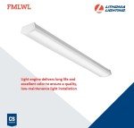 Lithonia Lighting FMLWL 48 840 Low-Profile LED Flush Mount Ceiling Light, Wraparound Lighting Fixture for Kitchen, Laundry Room, Garage, and More, 4-Foot, 4000K Cool White