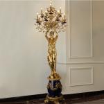 French style, all copper, floor lamp, retro, European style, villa, living room