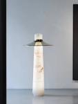 Luxury Designer Living Room Alabaster Floor Light Hotel Villa Shopping Mall Marble Stone Floor Standing Lamps