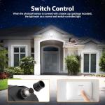 Onforu 70W LED Dusk to Dawn Flood Lights, 7000LM Black Exterior Security Outdoor Lighting,IP65 Waterproof Outdoor 3 Adjustable Heads Photocell Light Fixture,6500K Floodlight for Garage,Patio,Yard