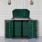 LXY household floor-to-ceiling solid wood storage cabinet with mirror light luxury high-end jewelry cabinet