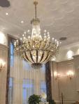 Customized Luxury Modern large chandeliers ceiling hanging Stair Led Gold crystal chandelier Living Room Home Decoration Fixture