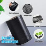 1 Roll 10cmx5m Self-adhesive Tape Wood Grain Waterproof Strong Decorative Tape Furniture Landscaping Door Frame Floor Skirting