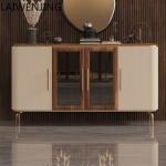 HLZ light luxury medium and ancient style side cabinet modern simple restaurant small apartment wall storage cabinet