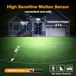 LUTEC 80W 9000LM LED Security Light Hardwire Motion Sensor Outdoor Lights, 4 Head LED Flood Lights Outdoor 5000K Daylight, IP65 Waterproof, Motion Detected Lights for Outside, Garage, Yard (Black)