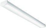 Lithonia Lighting FMLWL 48 840 Low-Profile LED Flush Mount Ceiling Light, Wraparound Lighting Fixture for Kitchen, Laundry Room, Garage, and More, 4-Foot, 4000K Cool White