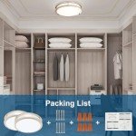 OOWOLF 2-Pack Dimmable 36W LED Ceiling Lights