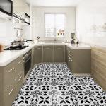 Kitchen Bathroom Oil Waterproof Non-slip Twill Floor Paste Bathroom Bedroom Living Room DIY Floor Paste Stickers