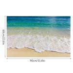 3D Ocean Beach Floor Sticker Seawater Wallpaper Self-Adhesive Wall Mural Decal