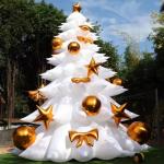 Snow White Giant Inflatable Christmas Tree With Blower Big Lighted Air Model Party Props For Outdoor Christmas Yard Decoration