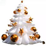 Snow White Giant Inflatable Christmas Tree With Blower Big Lighted Air Model Party Props For Outdoor Christmas Yard Decoration