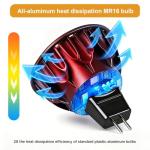 PARTPHONER Solid Brass Low Voltage Landscape Lighting, Wired 12V LED Landscape Spotlights with Aluminum Housing MR16 Bulb, Heavy Duty Outdoor Waterproof Up Lights for Garden, Yard, Trees, 12Pack